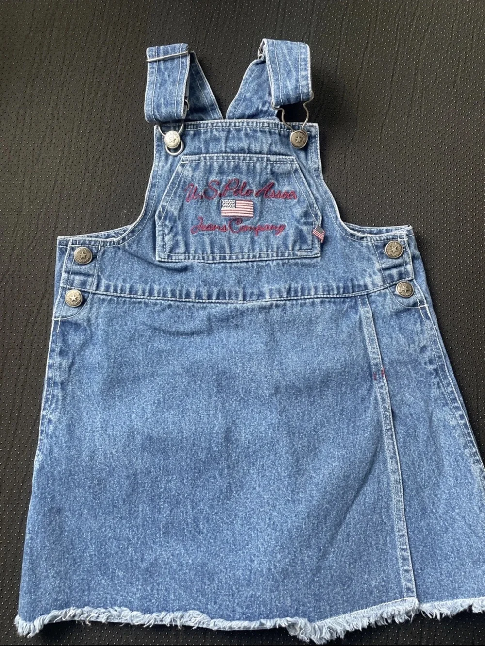 Vintage U.S. Polo Assn. Light Blue Denim Overall Skirt